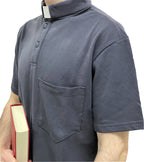 Polo Clergyman Sacerdote Cotone Piquet - Grigio Scuro - luxdei.it