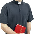 Polo Clergyman Sacerdote Cotone Piquet - Nera - luxdei.it