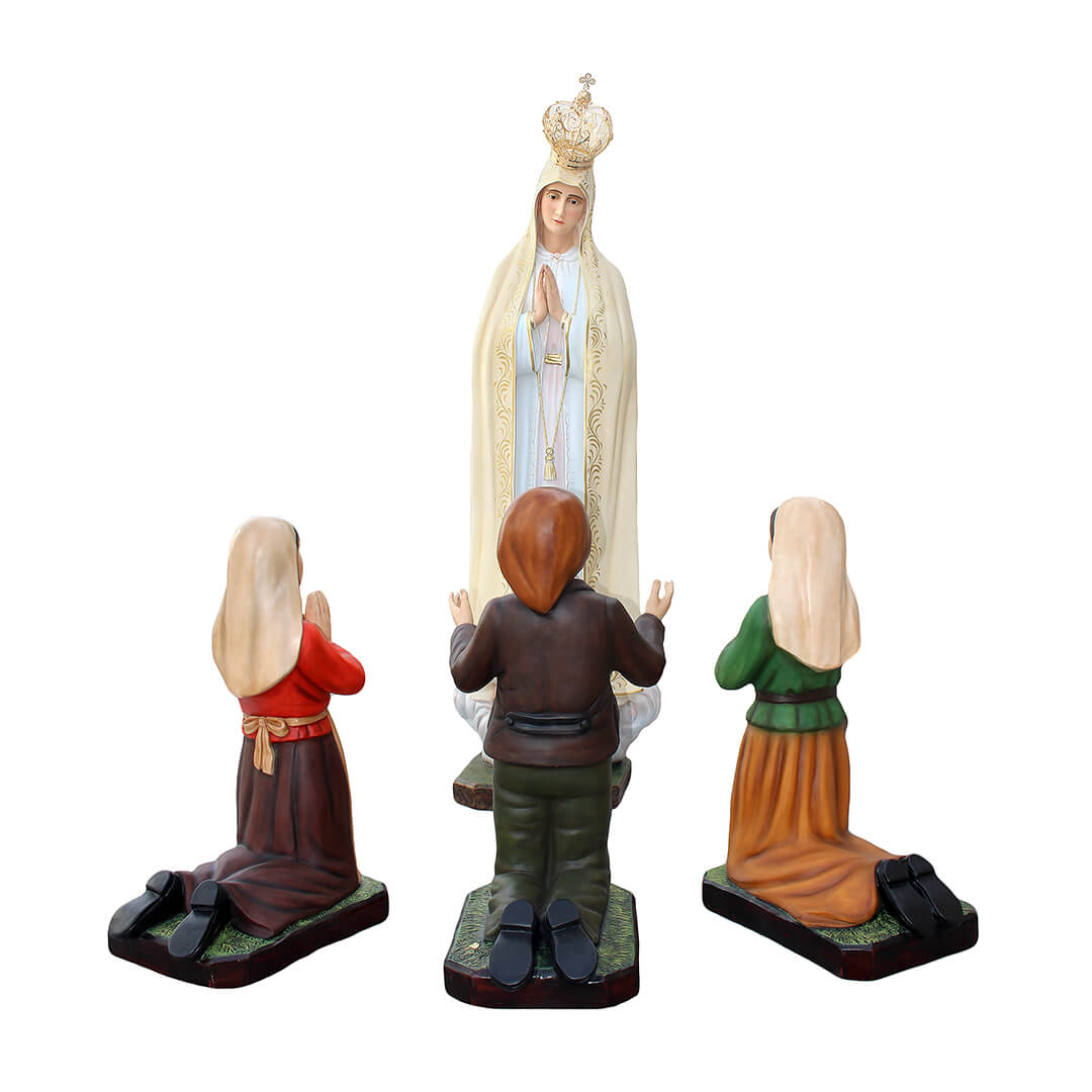 Statua Madonna di Fatima con Pastorelli - 180cm - Lux Dei - Vendita Articoli Religiosi