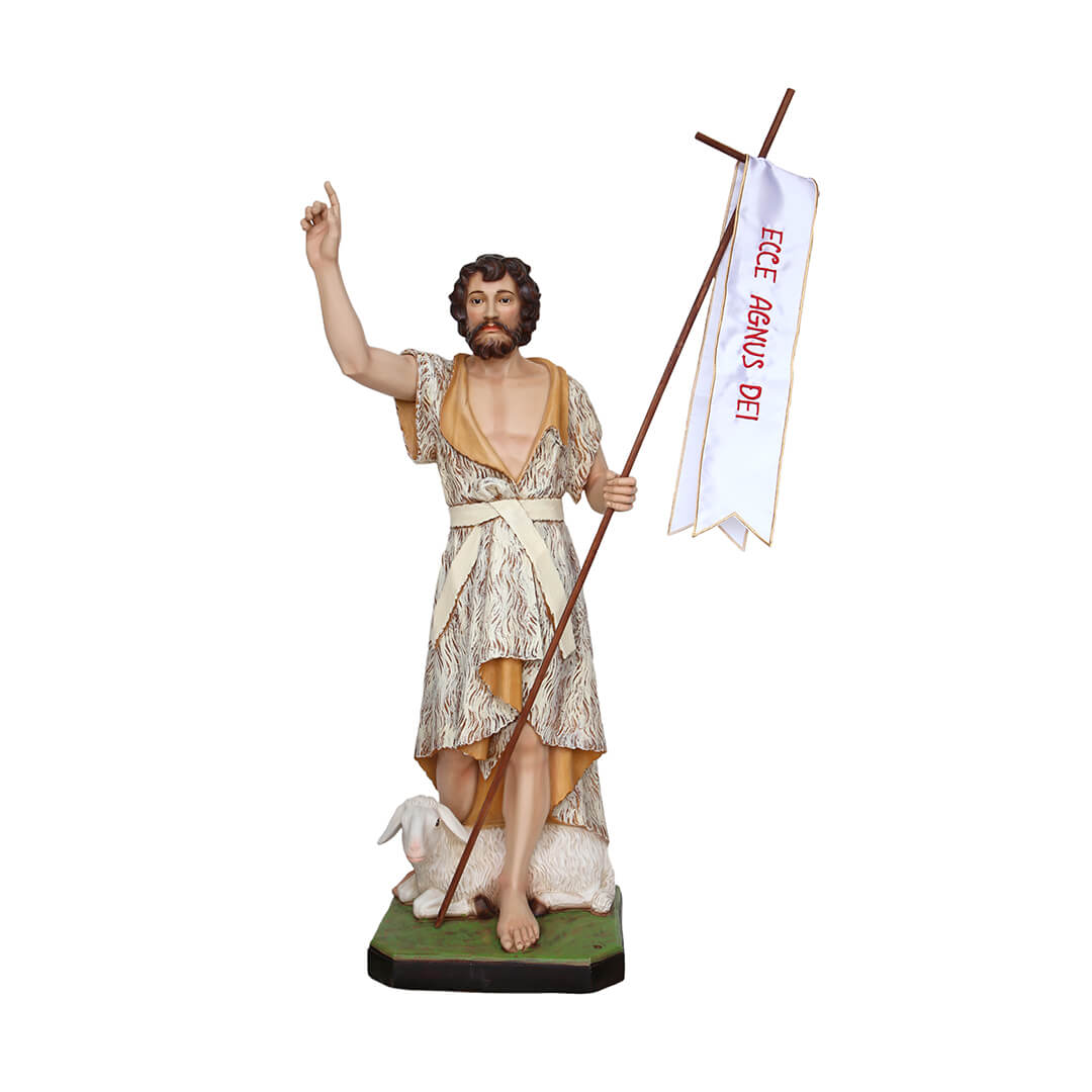 Statua San Giovanni Battista - 100cm - Lux Dei - Vendita Articoli Religiosi