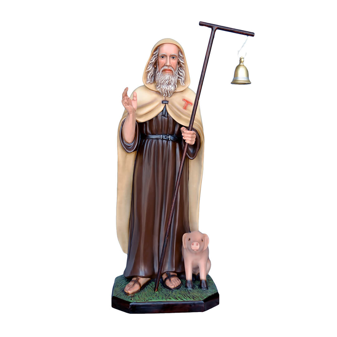 Statua Sant'Antonio Abate - 100cm - Lux Dei - Vendita Articoli Religiosi