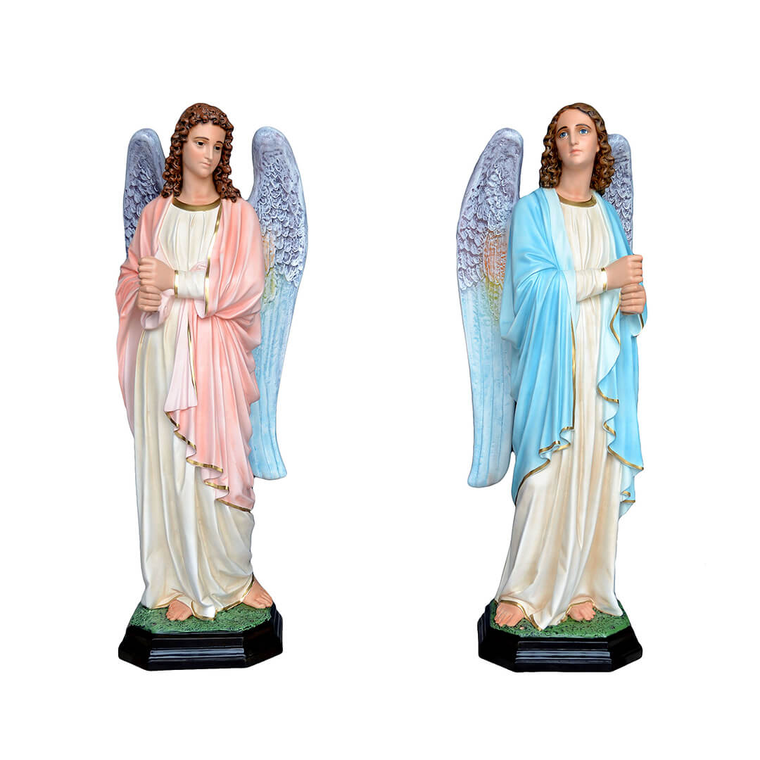 Statue Angeli Porta Candelabri - 130cm - Lux Dei - Vendita Articoli Religiosi